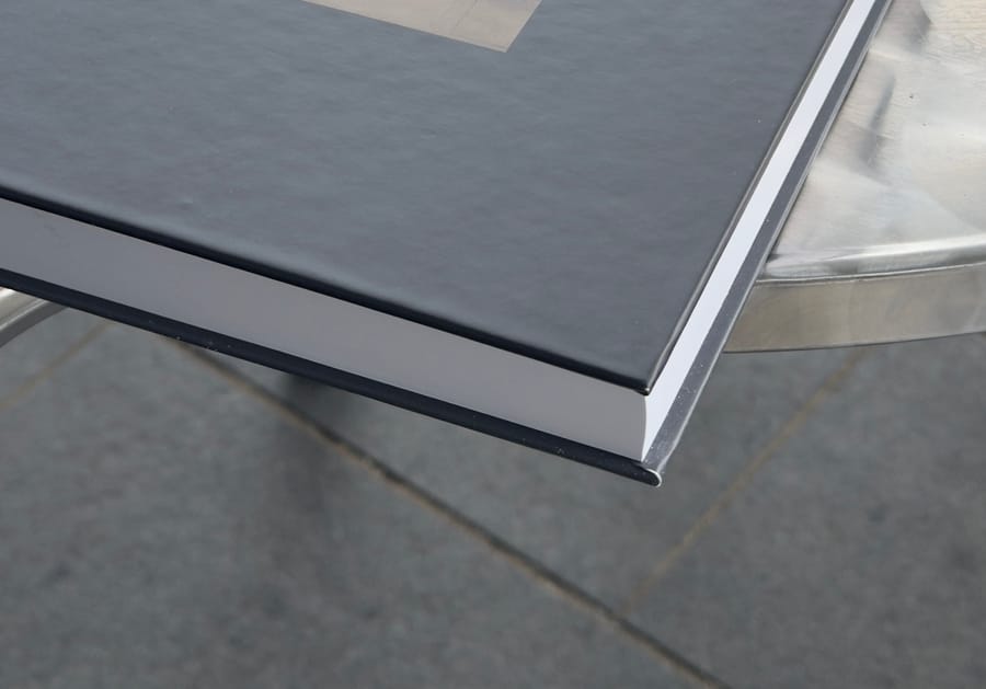 Matte-laminate hardcover, cover and spine edge